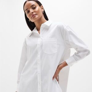 Athleta White Button Down Shirt